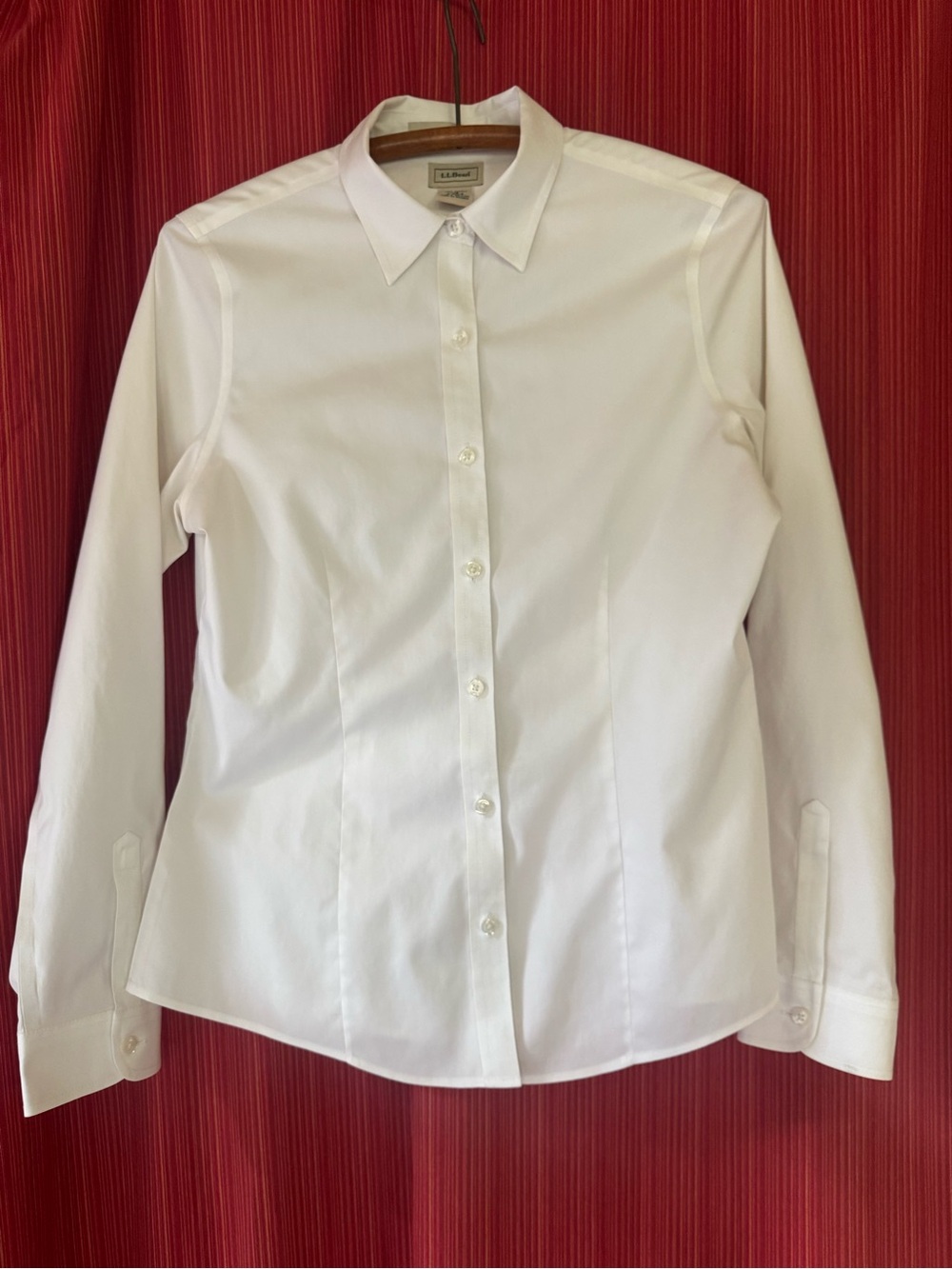 L L Bean 100% Cotton Wrinkle Resistant ladies dress shirt. Size XS